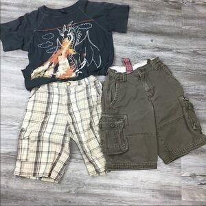 Charlie Rocket T-Shirt & Gymboree Shorts Bundle